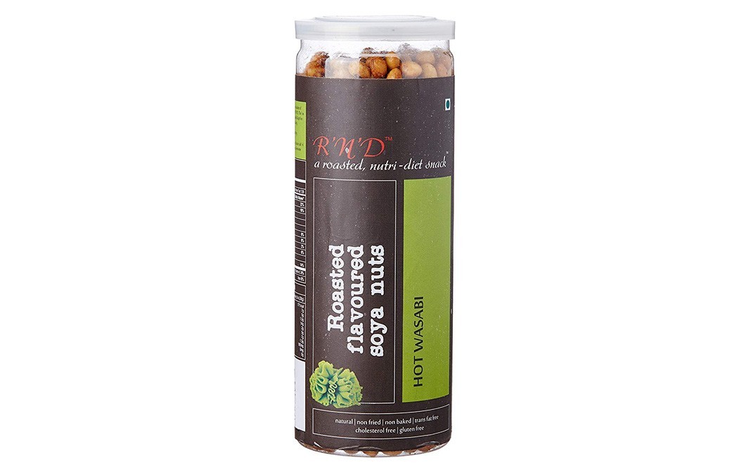 R'N'D Roasted Flavoured Soya Nuts, Hot Wasabi   Jar  150 grams